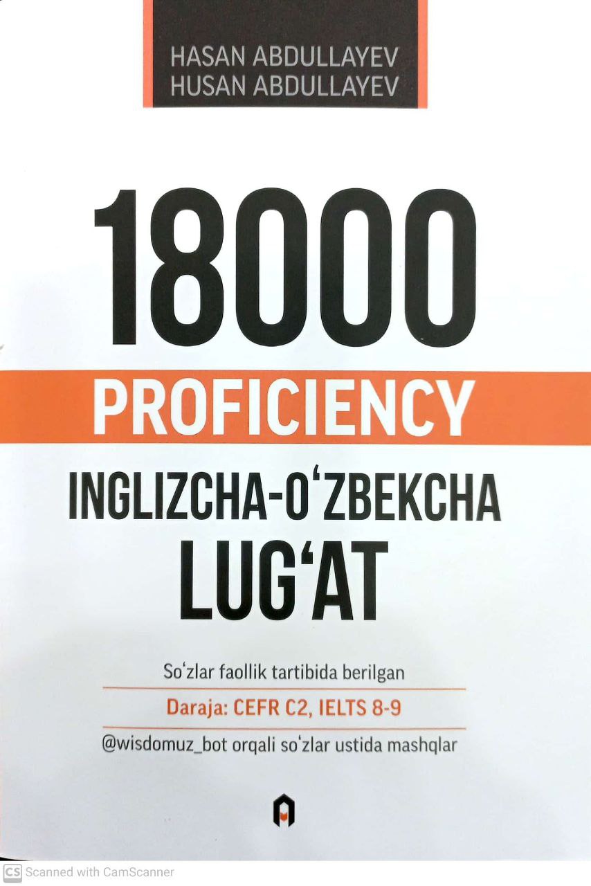 18000 Proficiency inglizcha-o'zbekcha lug'at (A5, yumshoq) 576 bet