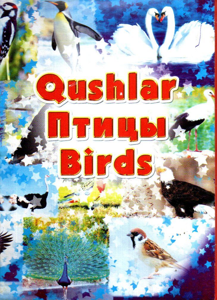 (Kartochka) Qushlar, Птицы, Birds (А6 (кирилл + лотин), yumshoq)